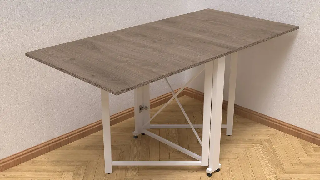 Стіл-книга трансформер Оріон 2 Ferrum-decor 750x1520x730 Білий метал ДСП Дуб Сонома Трюфель 16 мм (FRD-104594) - фото 4