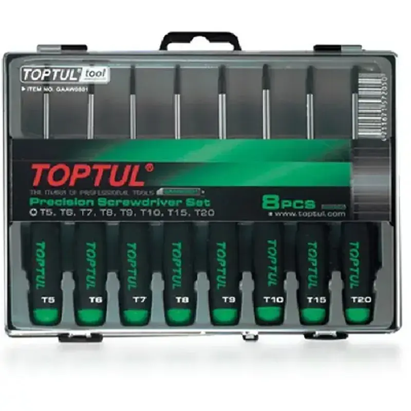Набір викруток Toptul для точних робіт (T5-T20) 8шт. (GAAW0801)