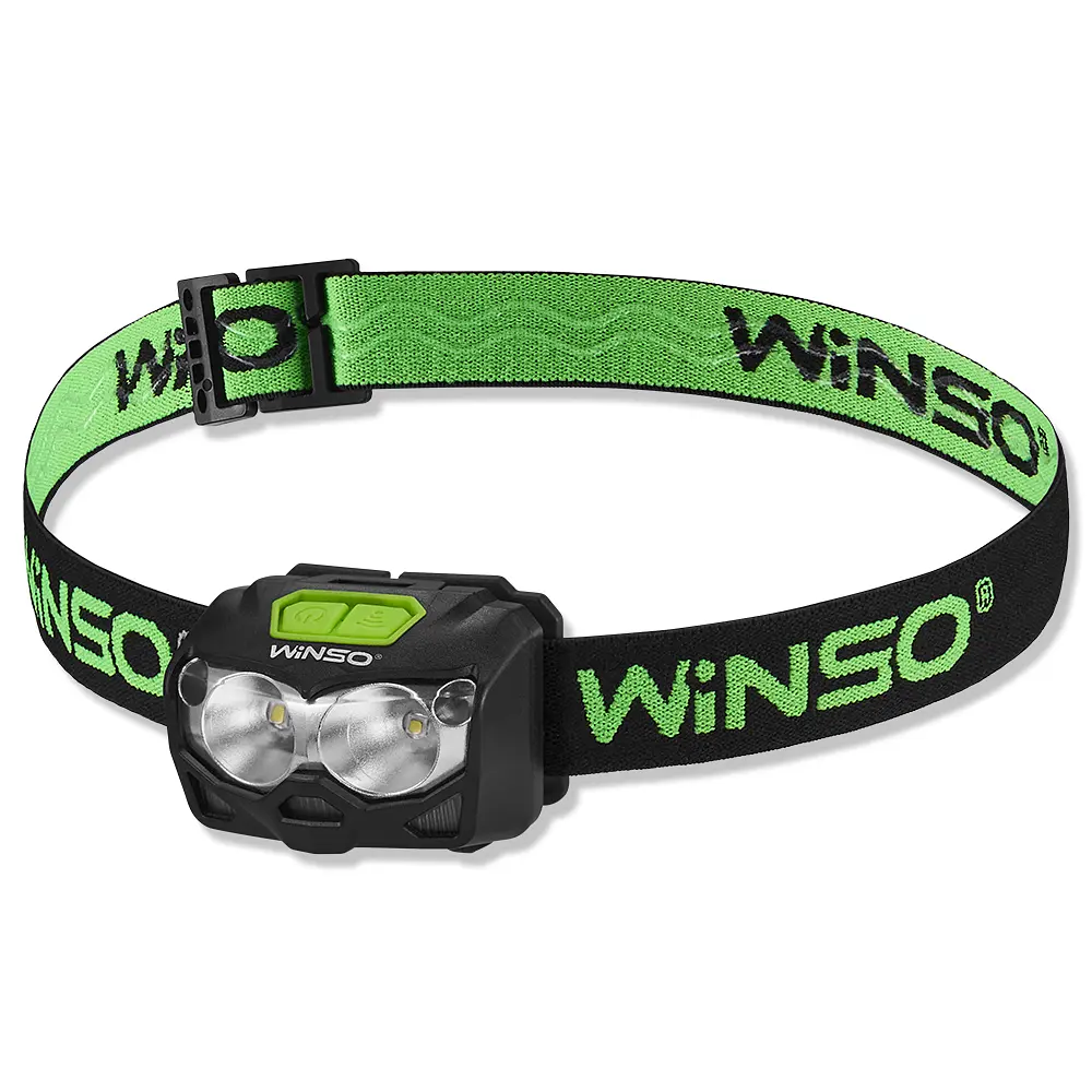 Ліхтар налобний Winso Pro 500Lm, 2x5W CREE XTG, 1200mAh/3xAAA, з сенсором білий/червоний(751300)
