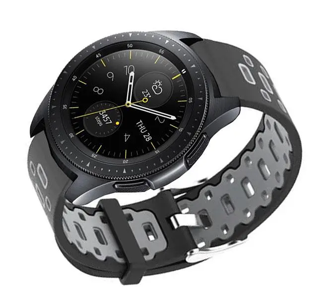Спортивний ремінець Primo Perfor Classic для годинника Samsung Galaxy Watch 42 мм (SM-R810) Black Grey - фото 2