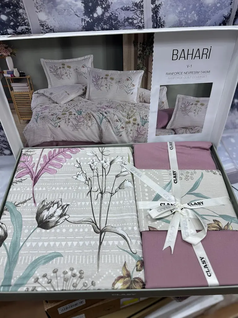 Постільна білизна Bahari V1 Pembe Ранфорс Clasy pbe0052094 - фото 3
