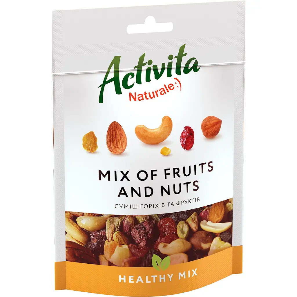Смесь орехов и фруктов Activita Healthy Mix 120 г + Миндаль жареный соленый Activita Healthy Nut 120 г - фото 2