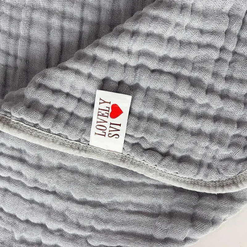 Набір рушників дитячих Lovely Svi органічна бавовна (муслін) – 6-шарів, 80 x 80 см, від 0 до 2 років, Сірий і Зелений, 2шт. - фото 4