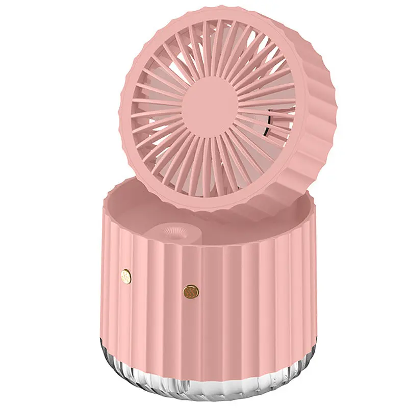 Настільний вентилятор Rapid Cooling 3in1 з водяним охолодженням та підсвічуванням 1200 mAh Pink Epik teh0029471 - фото 2