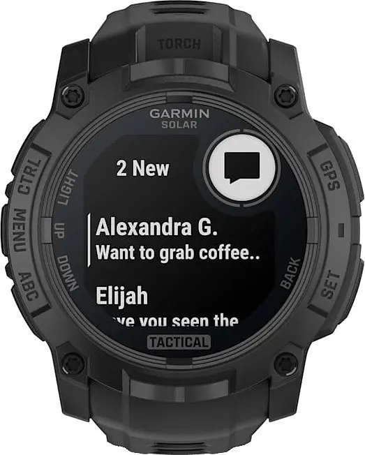Смарт-годинник Garmin Instinct 3 50mm Solar Tactical Edition Black with Black Band (010-02935-50/90) - фото 5