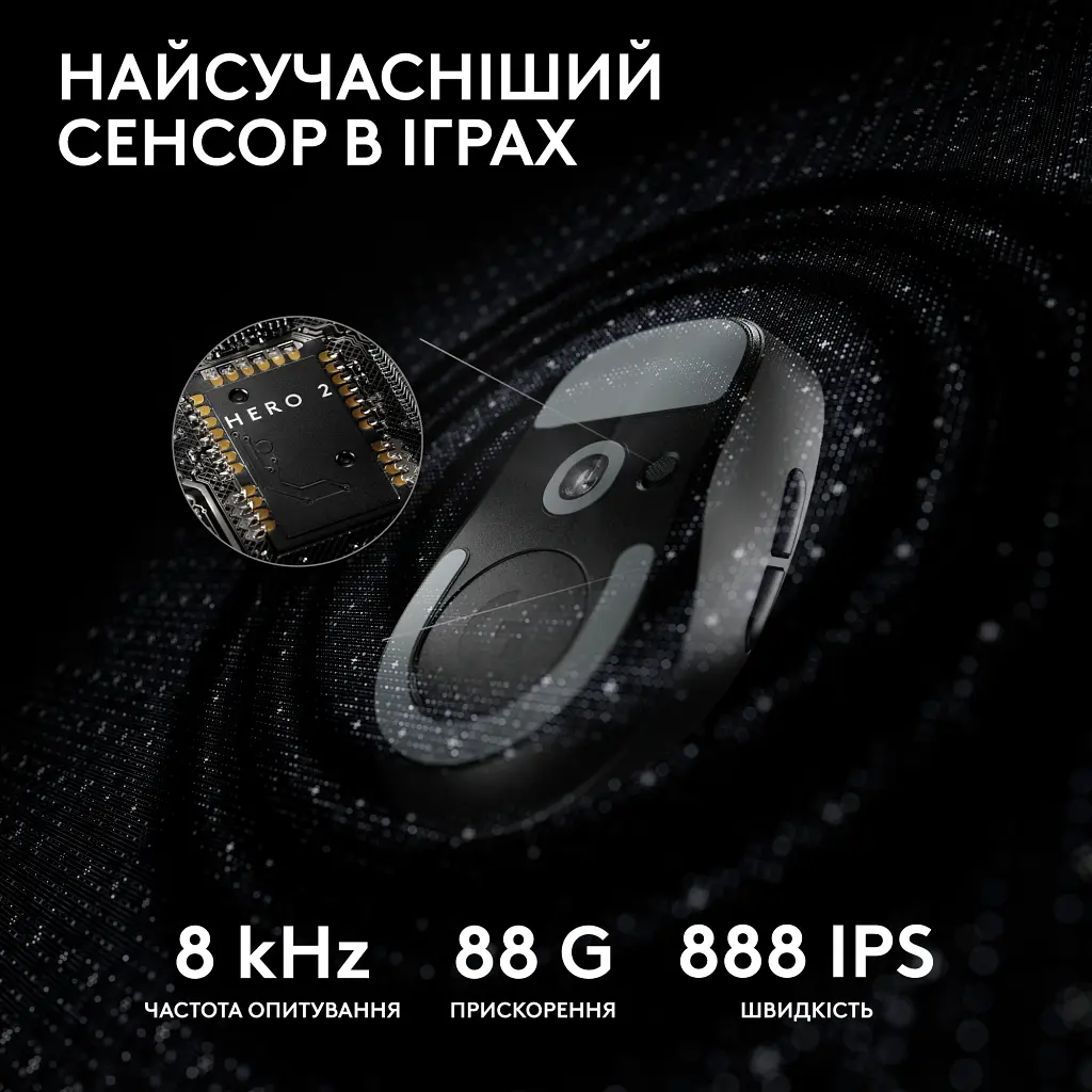 Мишка Logitech G Pro X Superlight 2 Lightspeed Wireless Black (910-006630) - фото 5