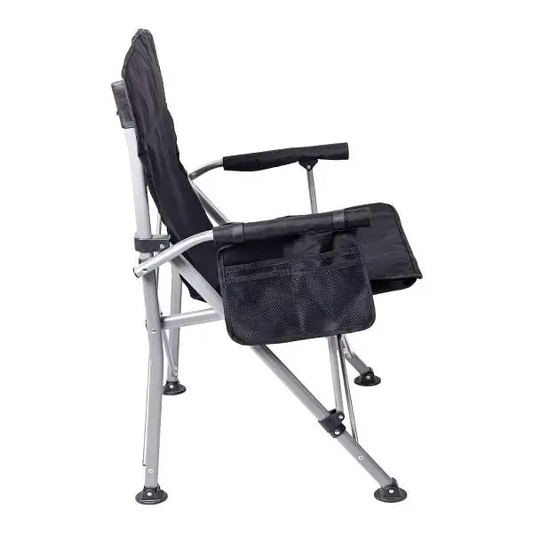 Крісло туристичне Lugi розкладне з підлокітниками чорне SJ-0054B - фото 6