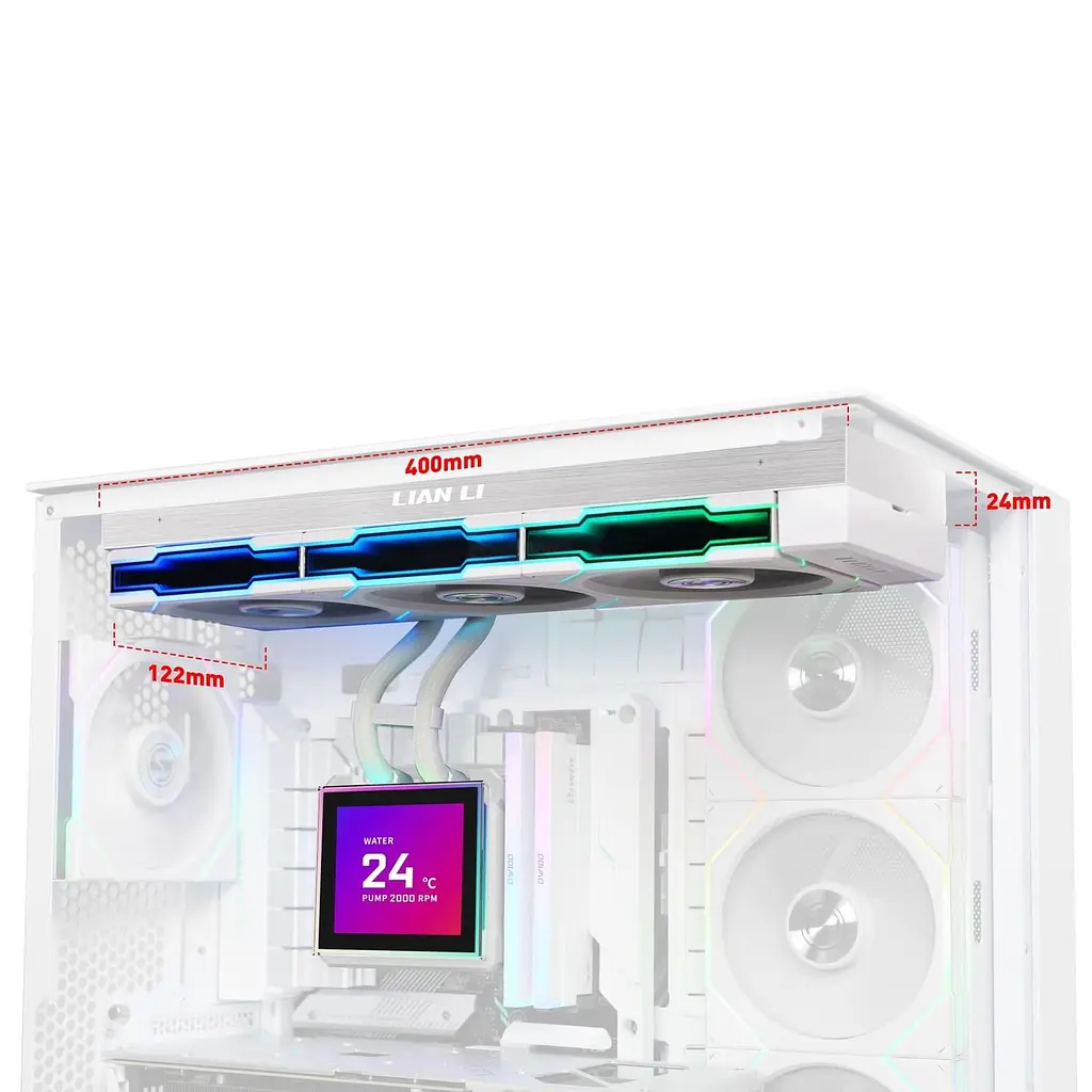 СВО Lian Li HydroShift II LCD-S 360TL White (G89.GHS2LCDS36TW.00) - фото 5