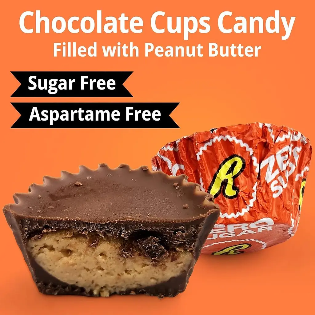 Шоколадні цукерки Reese's Zero Sugar Miniatures Chocolate Peanut Butter Cups 439г - фото 7