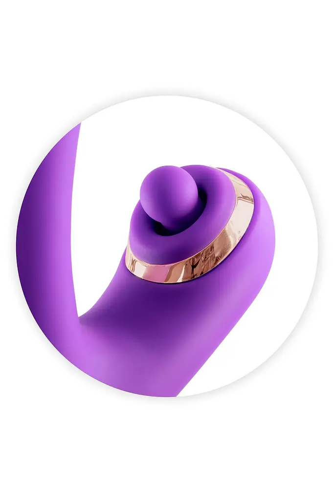 Вибратор-кролик Yoba Joyfully with Tapotem 25 см (фиолетовый) - фото 6