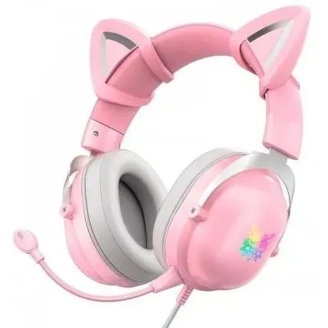 Ігри навушники з вушками Onikuma X11 Gaming CAT with LED фіолетові - фото 9