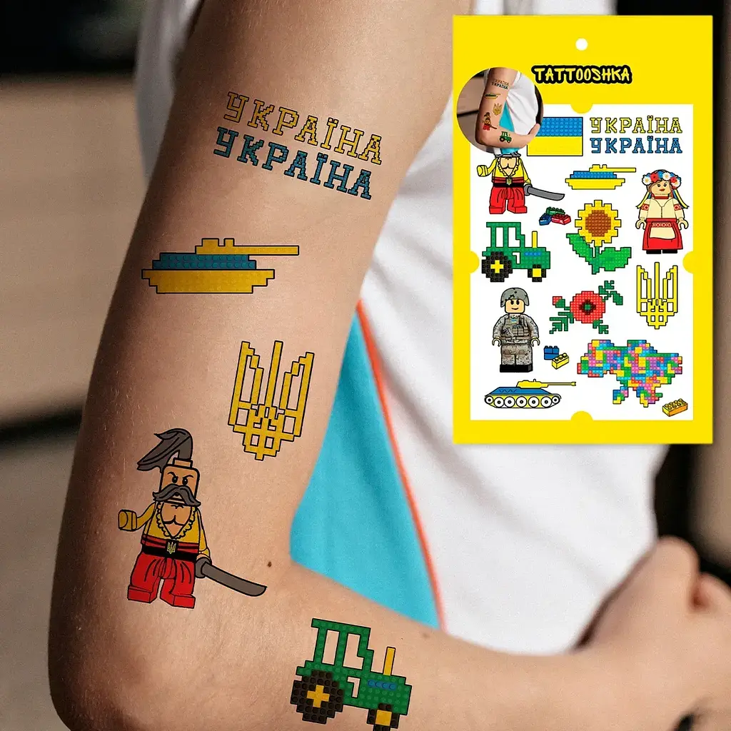 Тату тимчасове в наборі Український конструктор Tattooshka LB-144 Різнокольоровий shop (4825800010198) - фото 3