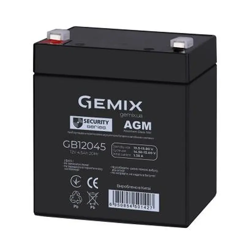 Батарея до ДБЖ Gemix GB 12В 4.5 Ач (GB12045) - фото 2