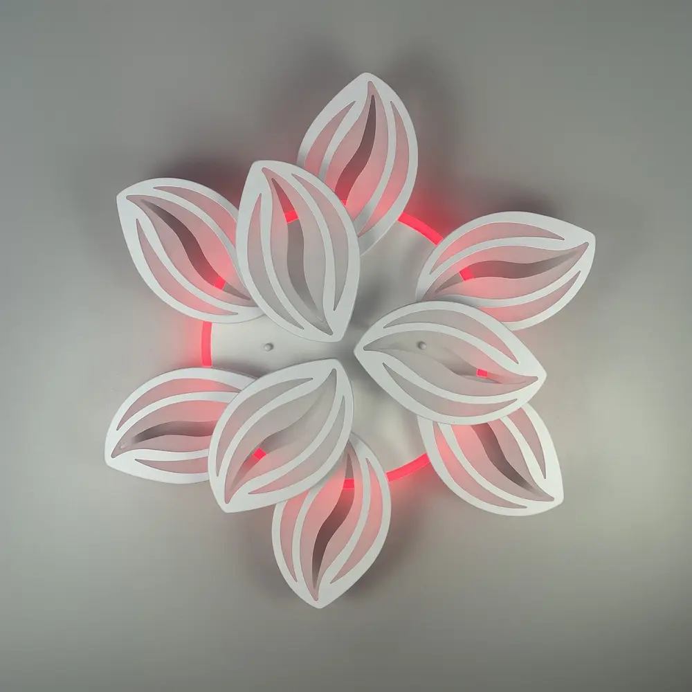 Потолочная LED люстра белая на 9 лепестков Line.F RGB подсветка Нет - фото 6