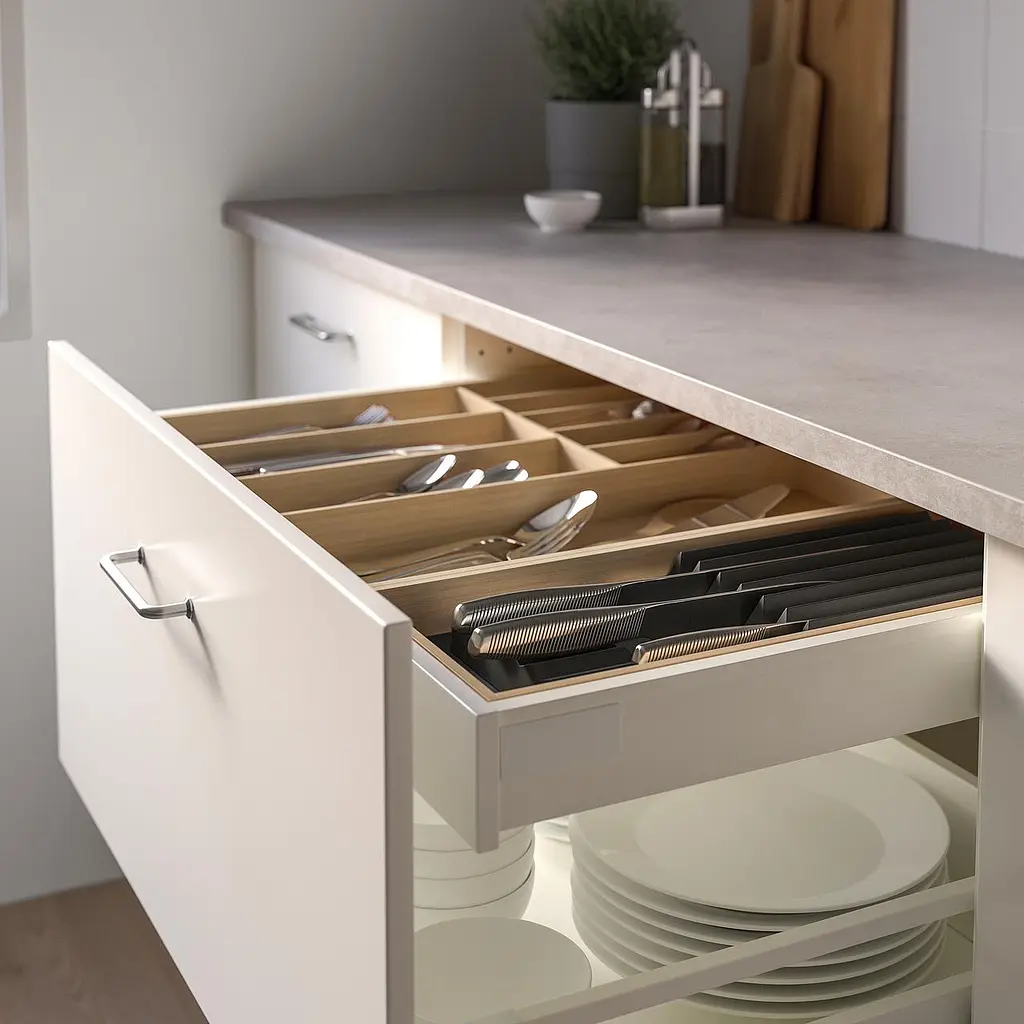 Підставка для ножів IKEA чорна, універсальна кухонна, пластик - фото 4