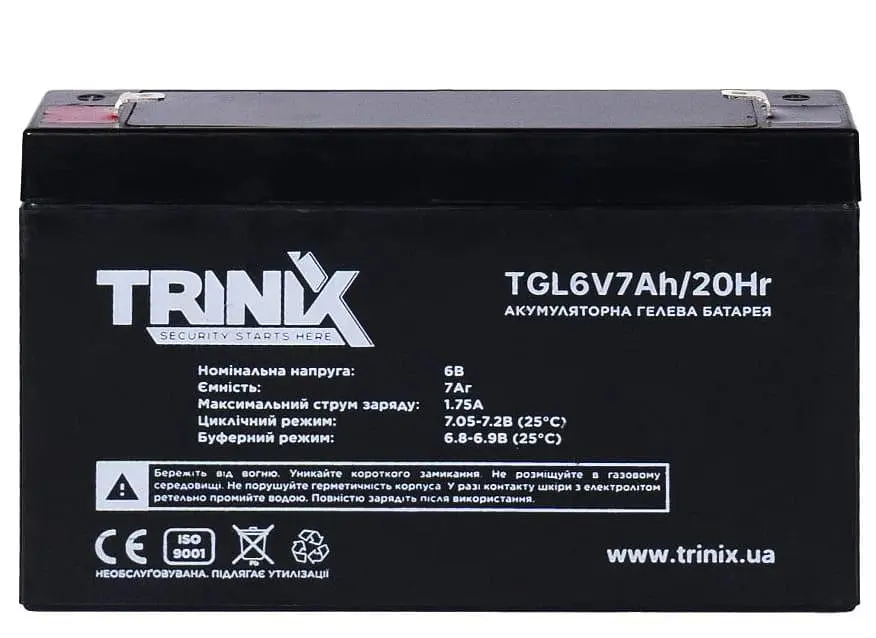 Аккумуляторная батарея для ИБП Trinix GEL 6 V / 7 А*ч (44-00072) - фото 2