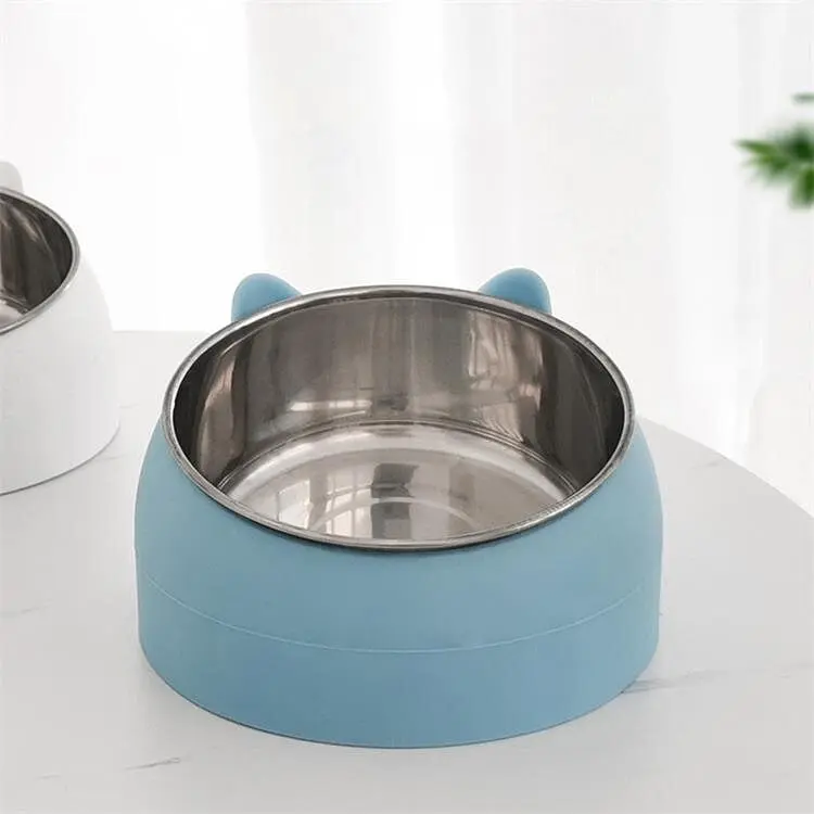 Миска для тварин Semi для котів та собак 16 см діаметр площини з нахилом 15°, Blue