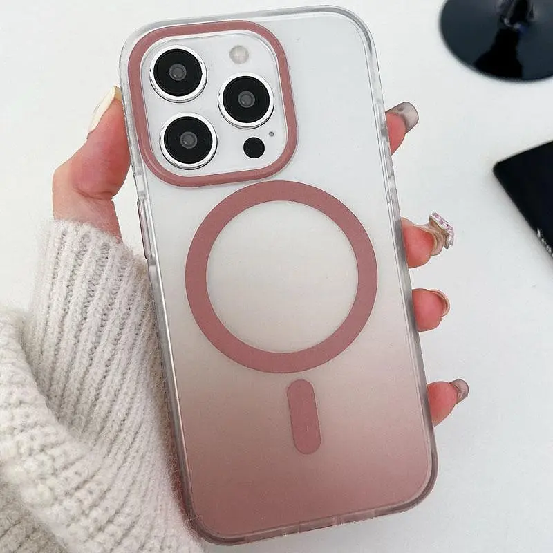 Чохол TPU+PC Phantom with Magnetic Fit для Apple iPhone 15 Pro Max (6.7") Rose Gold - фото 2