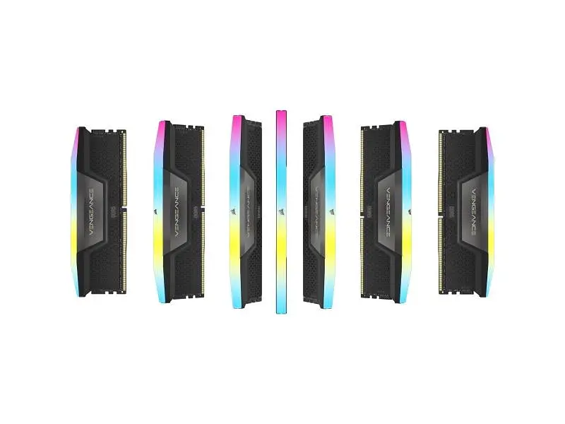 Пам'ять для настільних комп'ютерів Corsair 32 GB (2x16GB) DDR5 6000 MHz Vengeance RGB Black (CMH32GX5M2B6000C38) - фото 3