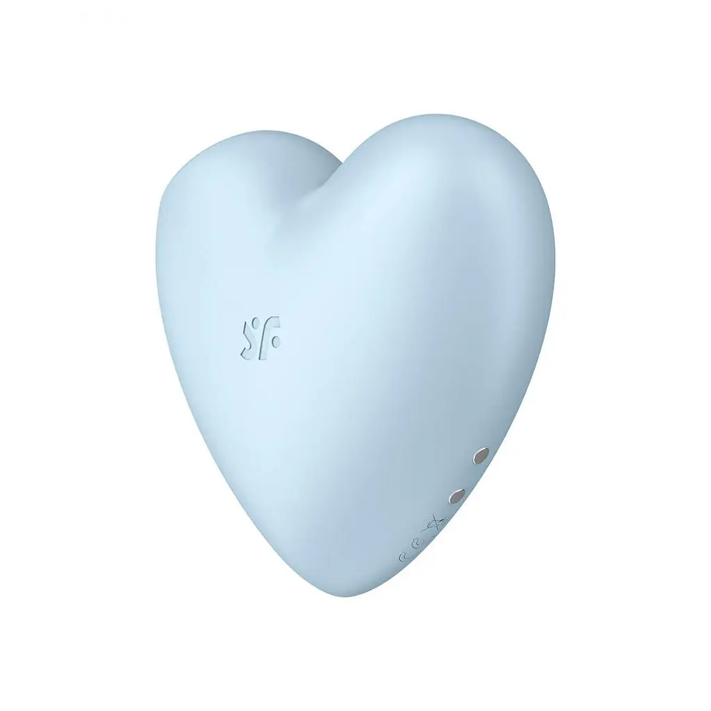 Вакуумный стимулятор клитора с вибрацией Satisfyer Cutie Heart голубой - фото 7