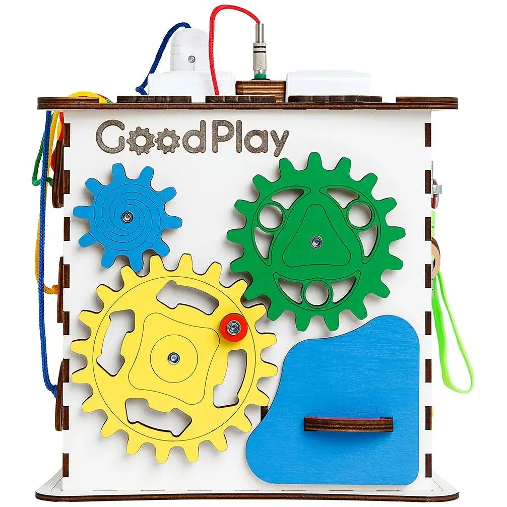 Бизикуб GoodPlay с подсветкой развивающий 25х25х25 см (K009) - фото 2