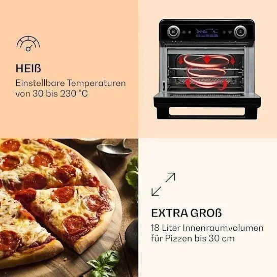 Аэрогриль-фритюрница Klarstein AeroVital Jumbo 3в1 (10038339) - фото 3