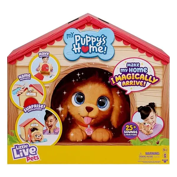 Ігровий набір Little Live Pets Будинок з сюрпризом, 10 предметів, інтерактивне цуценя, пластик