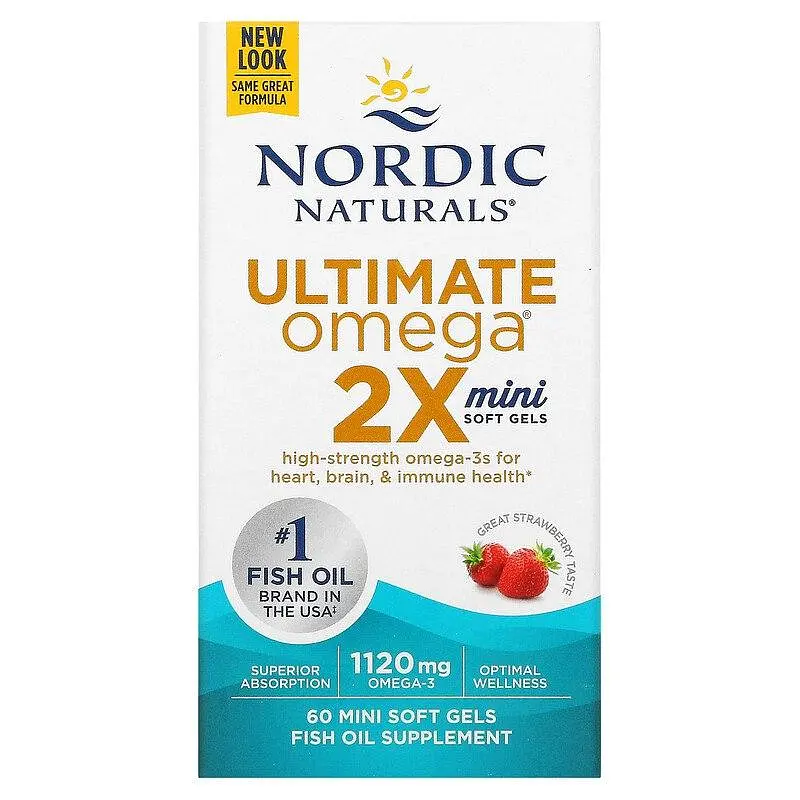 Риб'ячий жир міні Nordic Naturals Ultimate Omega 2X 1120 мг 60 міні гел капс полуниця - фото 2