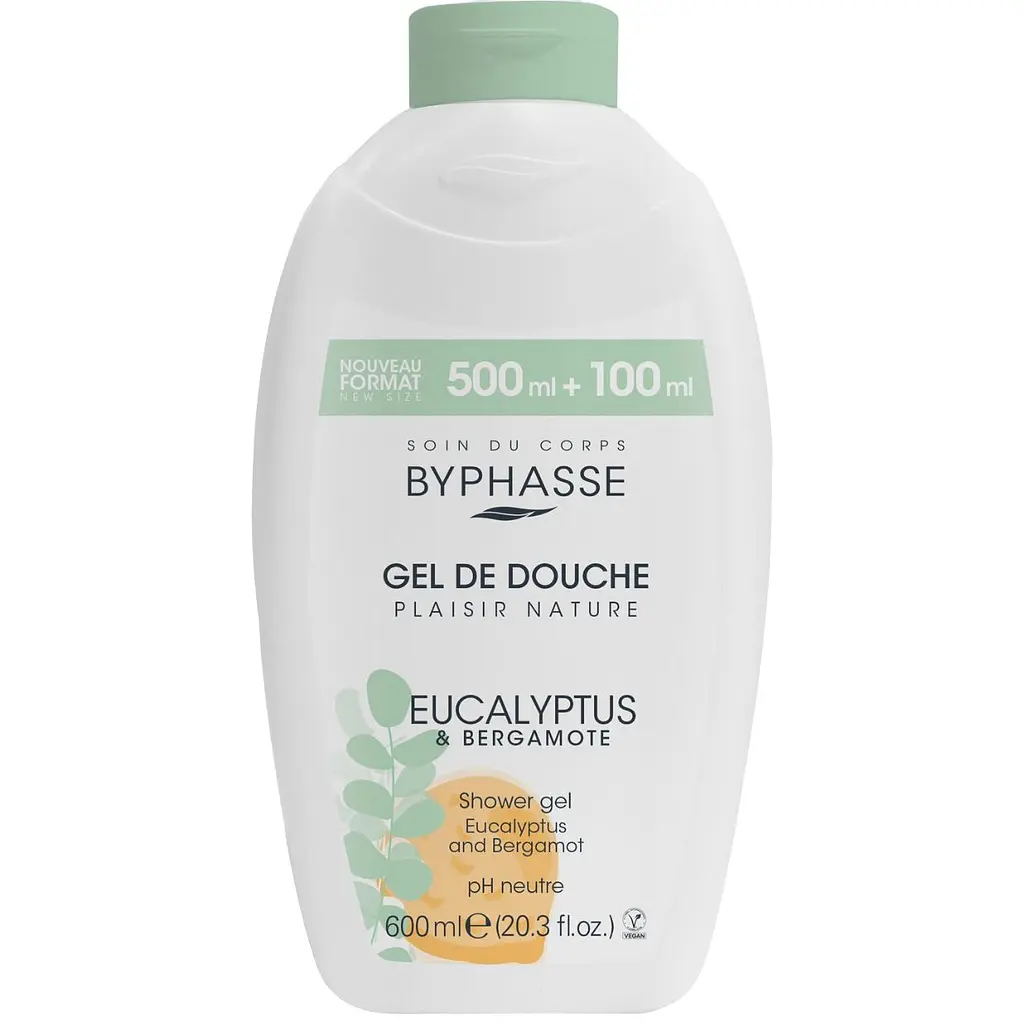 Крем-гель для душа Byphasse Эвкалипт и бергамот 600 мл - фото 1