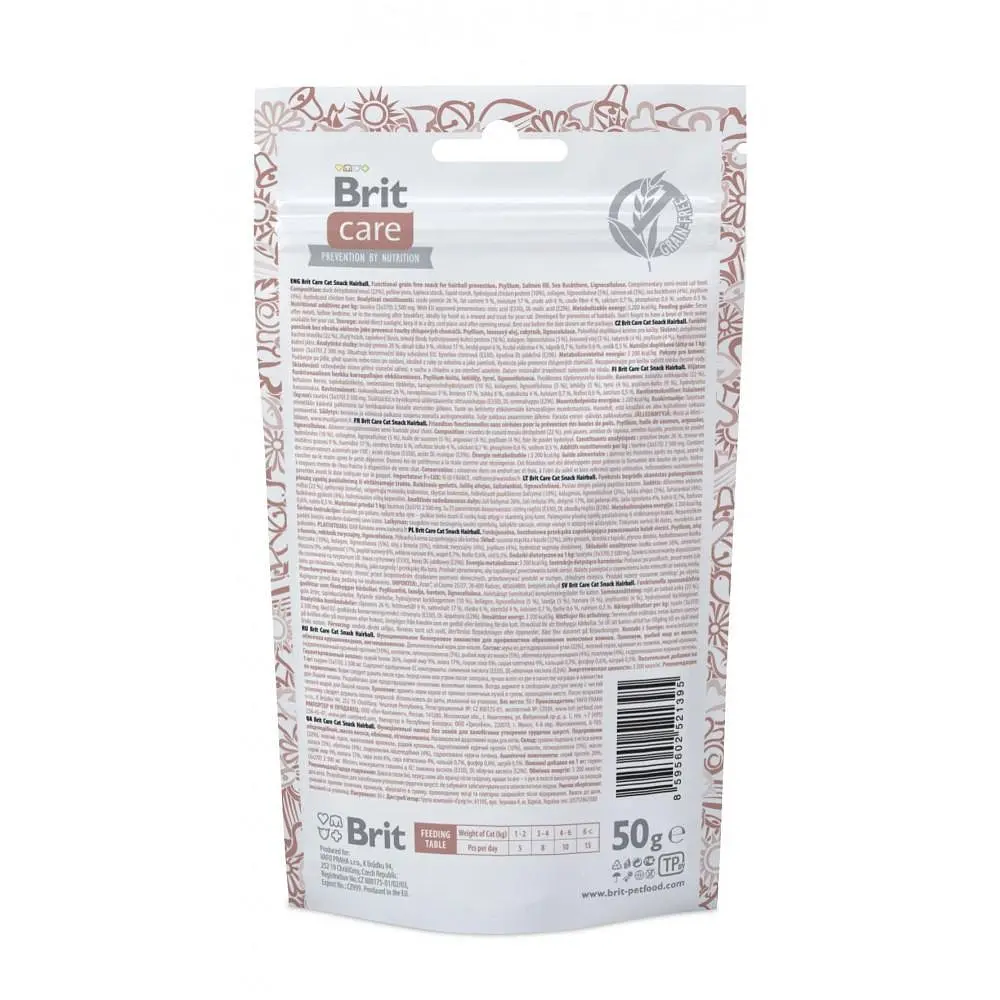 Ласощі для котів Brit Care Functional Snack Hairball для виведення шерсті 50 г - фото 3
