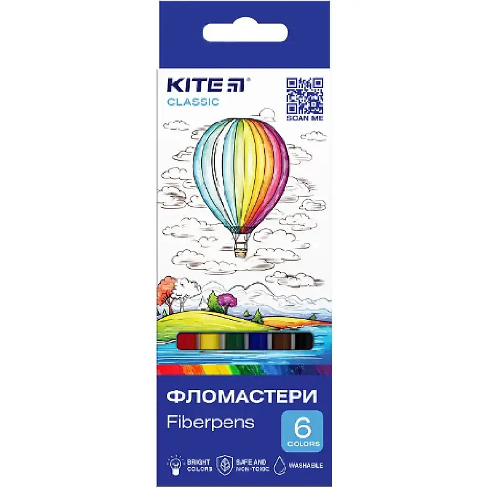 Фломастери Kite 6кольор. Classic K-446(24)(192) - фото 3
