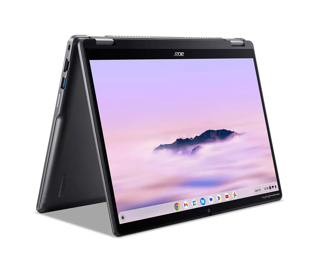 Ноутбук Acer Chromebook Plus Spin 514 CP514-4HN 14' WUXGA IPS Touch, Intel 5-120U, 8GB, F256GB, UMA, ChromeOS, сірий (NX.KYQEU.002) - фото 8