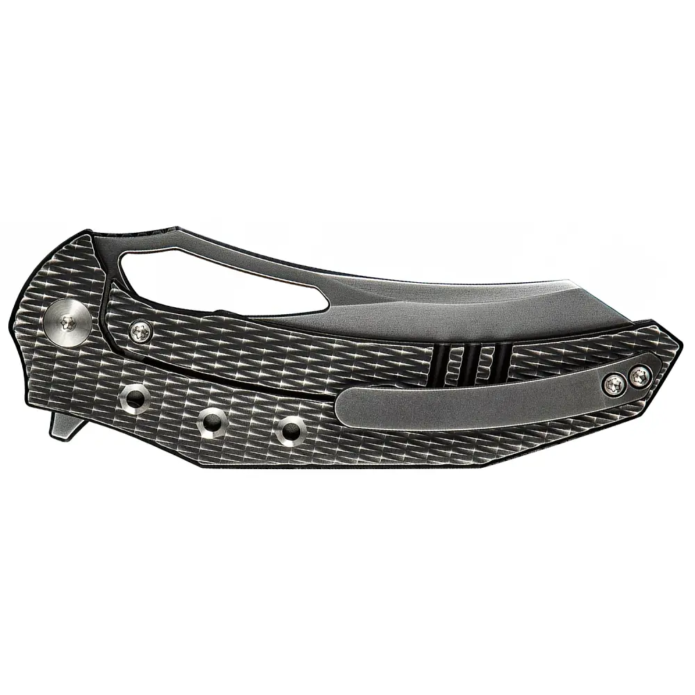 Ніж Weknife Epaulette M390 Diamond Paterned Polished Gray - фото 4