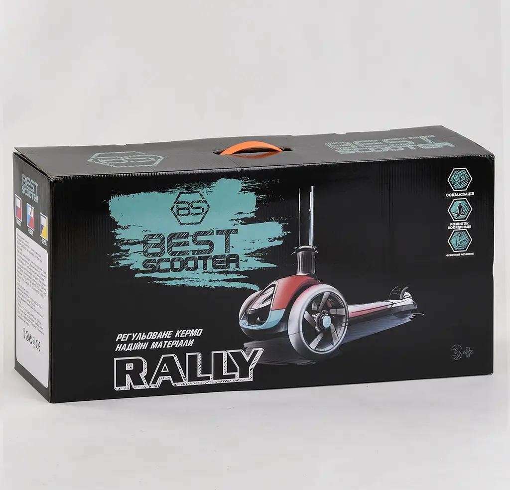Самокат Best Scooter 62х17х31 см блакитний 000231462 - фото 4