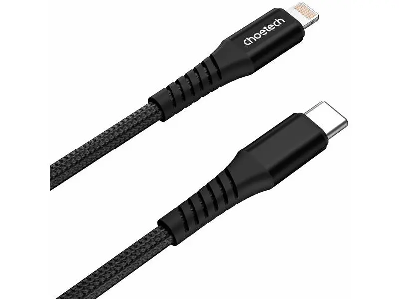 Кабель Lightning Choetech XCL-1030-BK PD 27W Type-C / Lightning 1m Black - фото 2