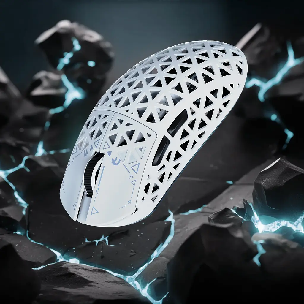 Ігрова бездротова мишка Mambasnake M5 Ultra / PAW3950 Max / 42000 DPI / White - фото 2