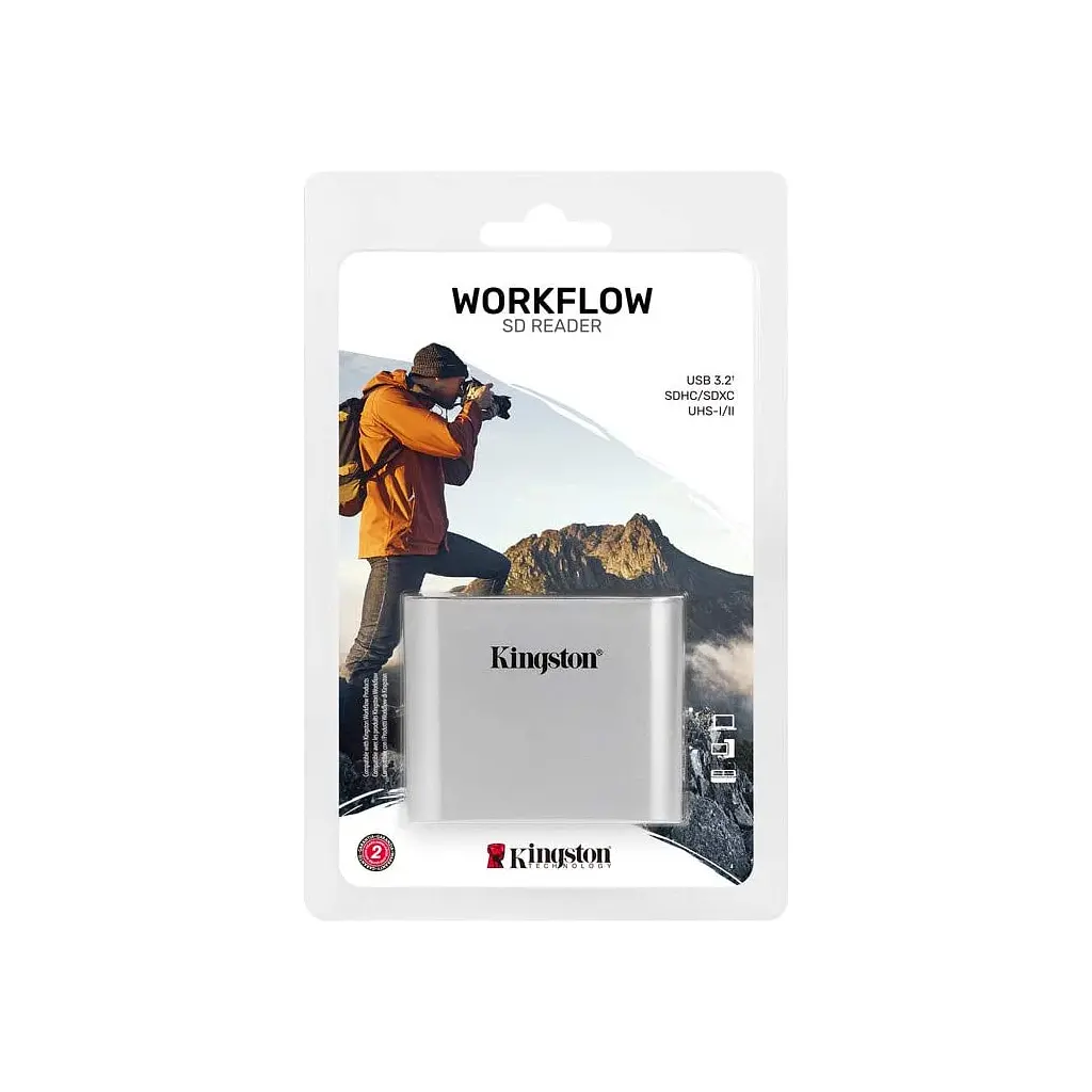 Считыватель флеш-карт Kingston Workflow Dual-Slot SDHC/SDXC UHS-II (WFS-SD) - фото 2