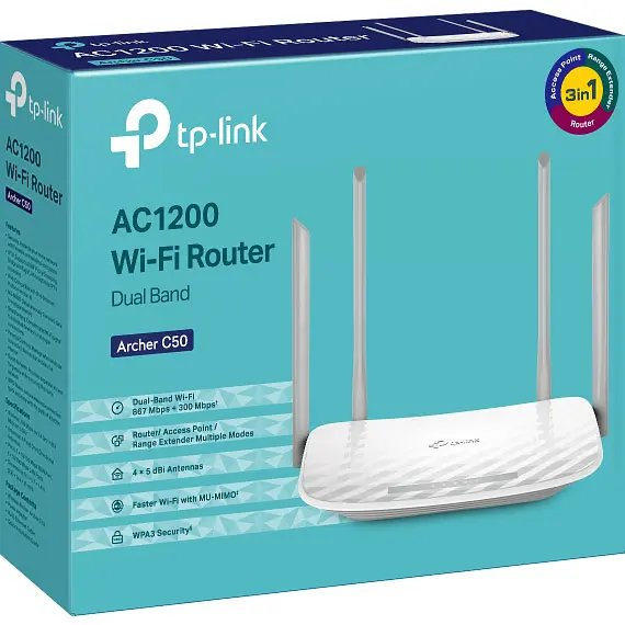 Бездротовий маршрутизатор (роутер) TP-Link Archer C50 V6 [100115] - фото 4
