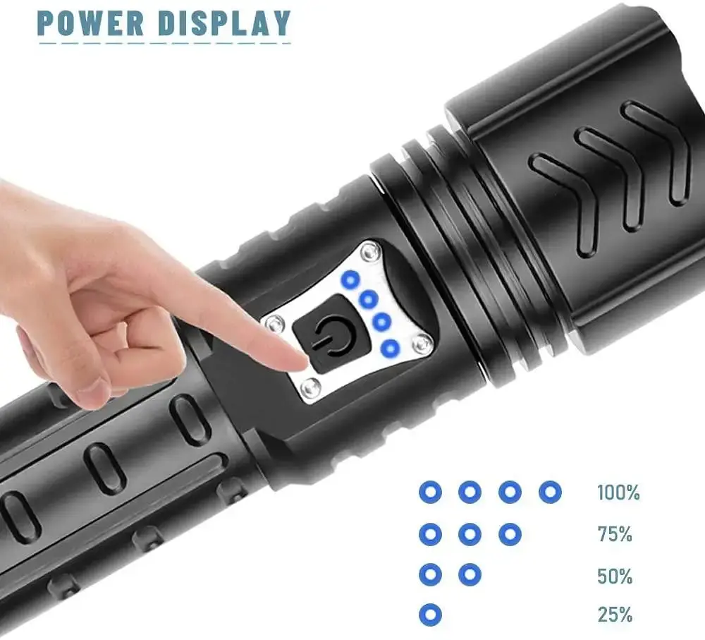 Ручний ліхтар BL-717B-P99 zoom + Type-C + Power bank + 26650 (3хААА) 5 режимів - фото 8