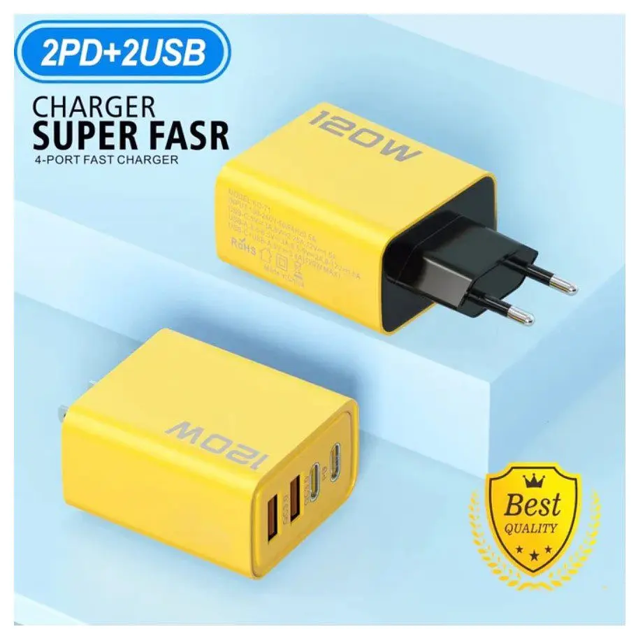 Універсальний зарядний пристрій Voltronic Super Fast Charger Dual PD Type-C + Dual QC3.0 USB 120W - фото 5