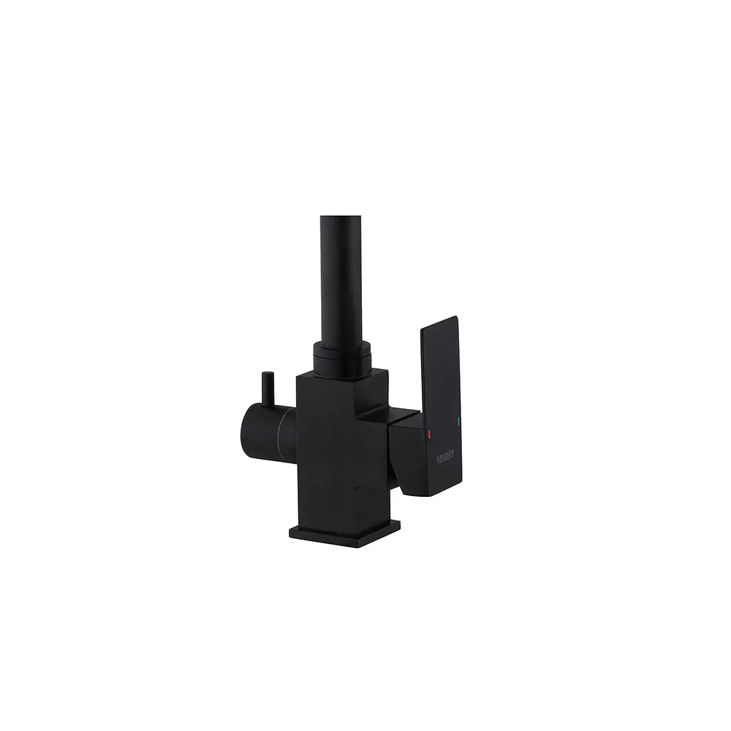 Смеситель для кухни с подключением к фильтру Kroner KRP Edelstahl Kubus - SCH03810 CV027939 Черный матовый - фото 5
