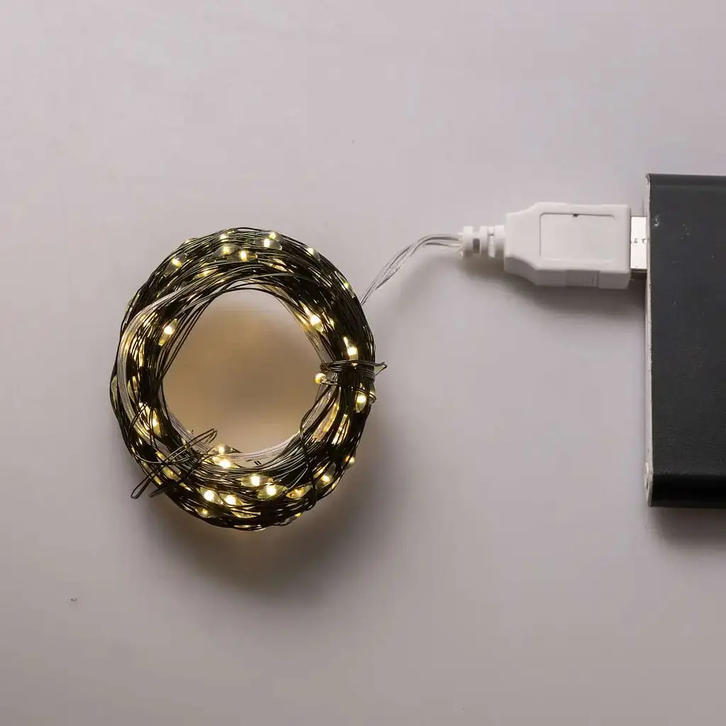 Гирлянда Роса GarlandoPro нить GarlandoPro 200 LED длина 20 м от USB зеленая, желтая (USB200L20MGY) - фото 7