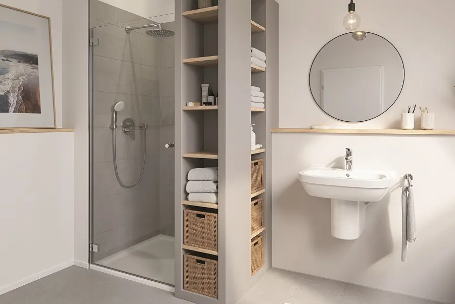 Змішувач для умивальника S-Size + натискний донний клапан Grohe Eurosmart New 23922003 Хром - фото 7