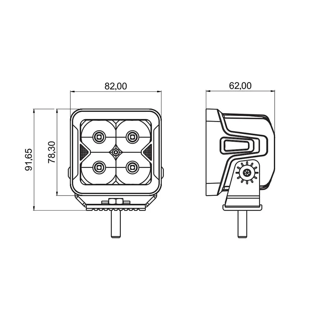 Cвітлодіодна фара WL-G8 mini 20W Premium Spot Decker (НФ-00001991) - фото 3