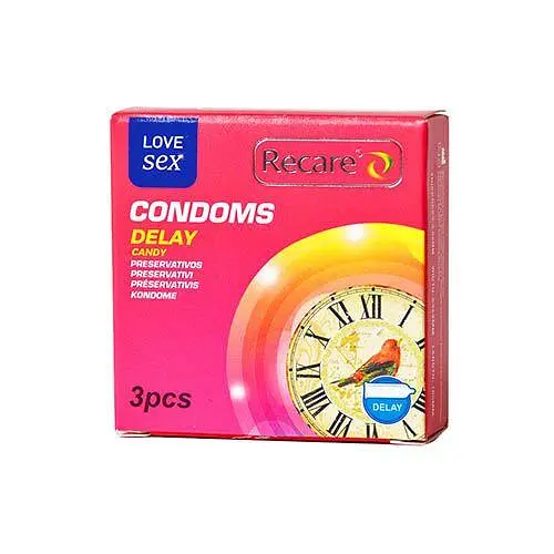Презервативи Recare Delay Candy Condoms 3 шт, пролонгувальний ефект, цукерковий аромат - фото 4