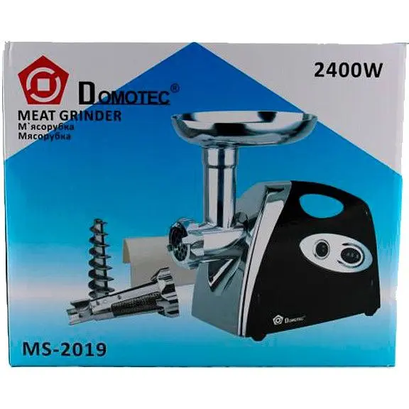 Мясорубка электрическая Domotec MS-2019 2400W с соковыжималкой черная (4334_1838) - фото 6