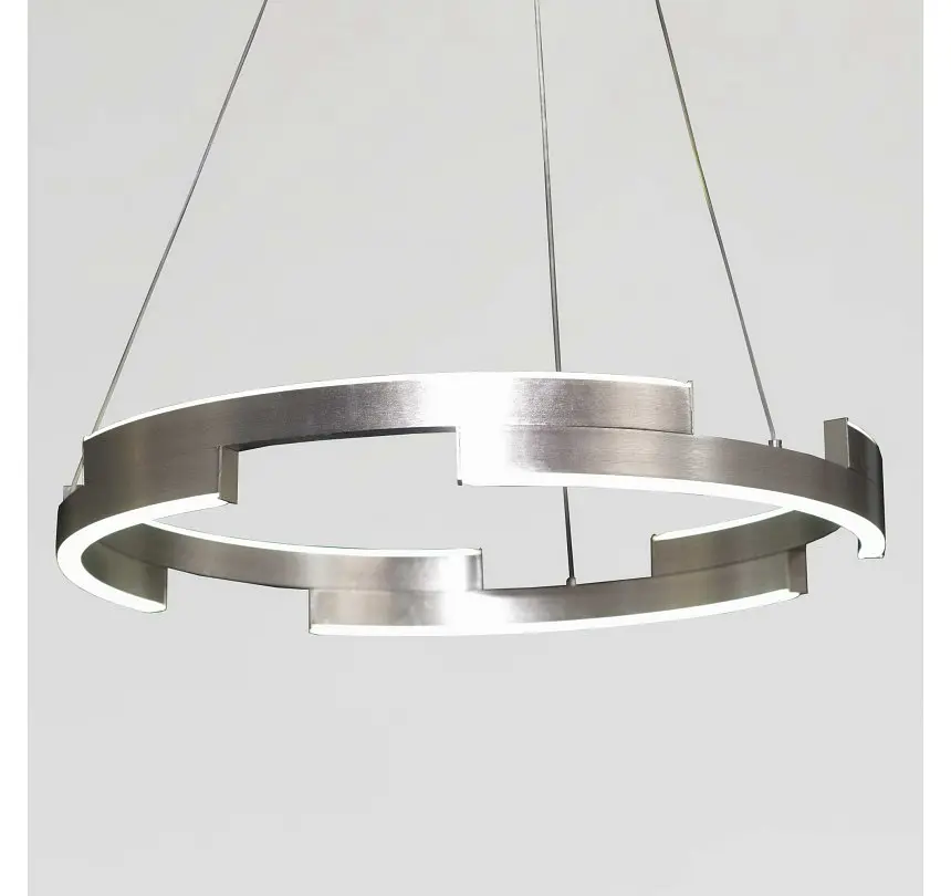 Сатинова срібляста LED люстра-кільце в стилі мінімалізм Artlight 3717/80SN - фото 5