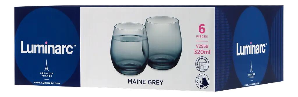Набір склянок Maine Grey 6х320 мл низька (V2959) Luminarc kuh0016606 - фото 2