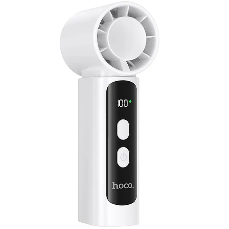 Портативний вентилятор HX601 handheld folding fan 3000 mAh White Hoco teh0029480 - фото 2