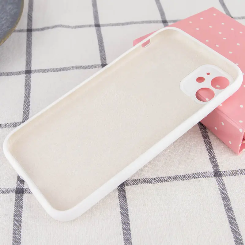 Чохол Epik Silicone Case Full Camera Protective (AA) NO LOGO для Apple iPhone 12 (6.1) Білий / White - фото 2
